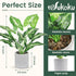 16" Small Fake Plants Artificial Tropical Faux Plants Indoor Desk Plant for Home Office Kitchen Shelf Sage Green Decor...