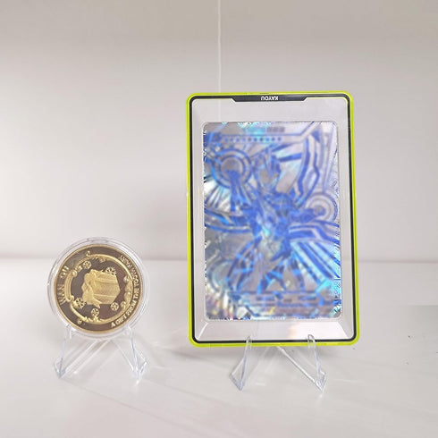 Card Display Stand 40 Packs Small Acrylic Easel Stands Coin Display stand Sports Card Stands Magnetic Card Holder Trading Graded Card Stand Pictur...