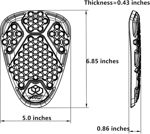 Coccyx Protector CE Insert Armor Motorcycle Pants Replacement Pads...