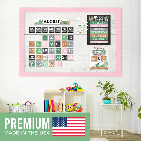 Hadley Designs Cactus Classroom Calendar Set Bulletin Board Sets for Teachers - School Calendar for Classroom, Classroom Calendar Bulletin Board S...