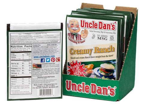 Uncle Dan’s, Creamy Ranch | Singles Packet – 0.75oz (Pack of 1)...