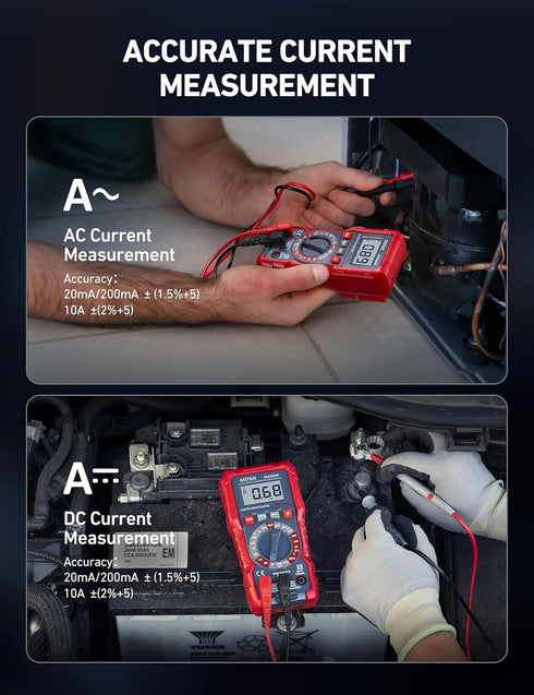 AstroAI Digital Multimeter Voltage Tester, TRMS 2000 Counts Volt Meter; Fast and Accurately Measures AC/DC Voltage & Current, Resistance, Diode, C...