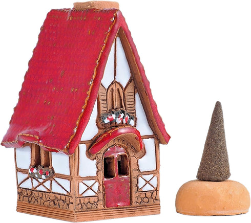 Ceramic Houses Collection - Collectible Miniature, Fantasy House Collection - Room Decoration - Cone Incense Holder R504WR...