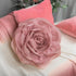 JWH Stereo Flower Throw Pillow Covers Aesthetic Decorative Floral Accent Pillow Cases Round Cushion Handmade Pillowcase for Bedroom Bed Couch Chai...