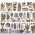 Washi Stickers, Fecsam Watercolor Scrapbook Stickers(6 Sheets, 115pcs), Flower, Leaf, Butterfly, Wax Seal Sticker for Scrapbooking Supplies, Journ...