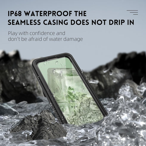 IP68 Waterproof Case for Google Pixel 8A, 100% passed the waterproof quality test,360° full-enclosure design,dustproof, underwater phone case,Blac...
