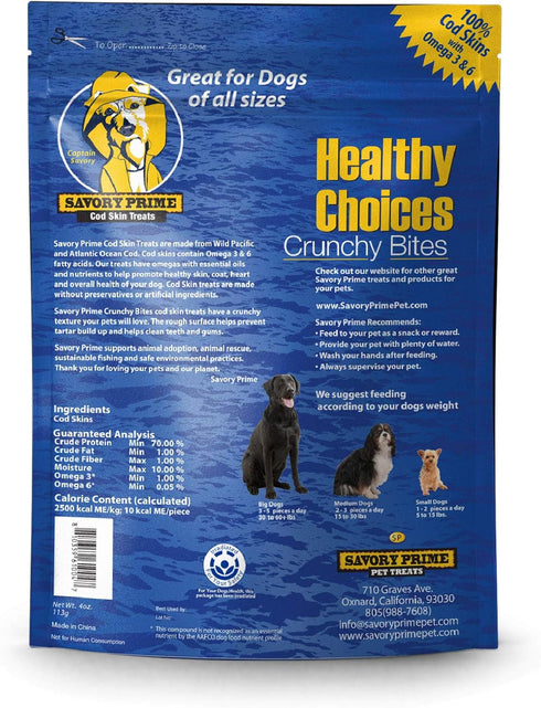 Savory Prime Cod Skin Crunchy Bites, 4-Ounce (61004)...
