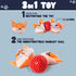 Dog Toys for Aggressive Chewers (3in1) - Squeaky Dog Toys Interactive - Dog Toys for Medium Dogs, Large & Small Breeds - Puppy Teething Chew Dog T...