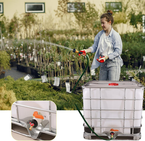 275-330 Gallon IBC Tote Water Tank Adapter(2" Coarse Thread)?IBC Tote Adapter With 1/2 NPT Thread Garden Hose Valve(Lead-Free),ibc tote fittings,i...