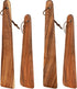 Tebery 4 Pack Small Wood Flipper Teak Wood Spatula Set for Cast Iron, 10 Inch 12 Inch Flat Wooden Turner Multipurpose Wood Cooking Utensil for Fli...