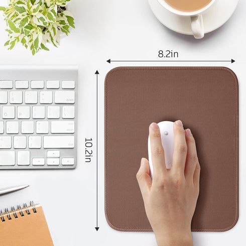 Brown Mouse Pad, Nice and Cute Mouse Pad, Splash-proof Textured 10.2 x 8.2Inch, Stitched Edge Non-Slip Waterproof Rubber Mouse Pad...