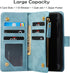 RANYOK Wallet Case for iPhone 15 Plus with Card Holder, Premium PU Leather with RFID Blocking Zipper Flip Folio Wallet Wrist Strap Magnetic Clasp ...
