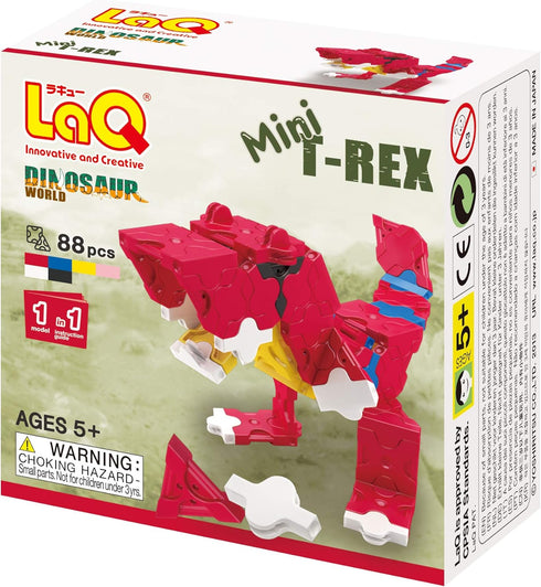 LaQ Dinosaur World Mini T-Rex | 88 Pieces | Age 5+ | Creative, Educational Construction Toy Block | Made in Japan...
