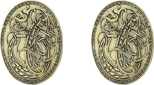 4pcs Viking Brooches Norse Dress Apron Pins Nordic Cloak, Shawl, Coat, Sweater Buckle Set with Age Oval Brooch, Turtle Amulet, Sweden Pin, Talisma...