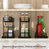 Tikea Spice Rack Organizer, 2-Tier Pull Out Seasoning Rack for Kitchen Cabinet, Spice Drawer Organizer Shelf for Small Space, Condiment Storage, 5...