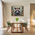 Posterizer 1 pcs- A raccoon in a jungle with pink flowers-Art for Animal Lovers-Floral Botanical Art- Gift for Men Women Entrepreneur Teens-Decor ...