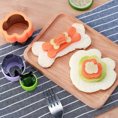 Dog Cookie Cutter Set - Dog Bone and Dog Paw Print Cookie Mold for Homemade Treats - Stainless Steel Cookie Cutter molds for Kids Suitable for Cak...