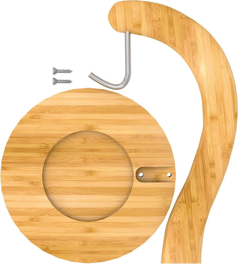 Ruichang Banana Holder Stand Banana Hanger,Bamboo Sturdy Banana Hook for Kitchen Countertop Banana Tree Keeper...