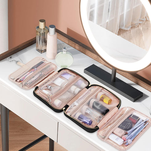 Wedama Toiletry Bag for Women, Medium Cosmetic Travel Bag, Hanging Toiletry Bag for Bathroom, Thickened PVC Waterproof Makeup Bag, Toiletries Bag ...