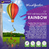 Hot Air Balloon Hanging Garden Spinner 12" - Vibrant Rainbow Design, Weather-Resistant Outdoor Decor, Durable & Lightweight for Patios, Yards, and...
