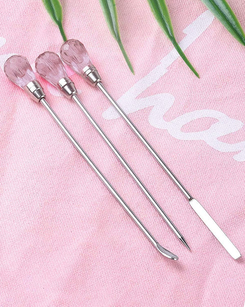 11 Pcs Resin Spoon Tools Kit-Metal Stir Sticks Resin Spoons Poke Needle with Anti-Static Stainless Steel Precision Tweezers Set for Resin Crafts,J...