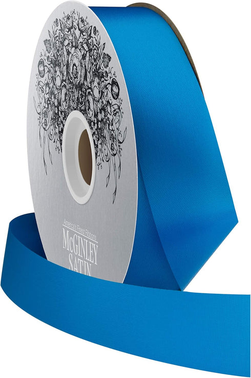 McGinley Mills 1.3" W Acetate Satin Ribbon, Turquoise Blue, 100 Yard Spool...