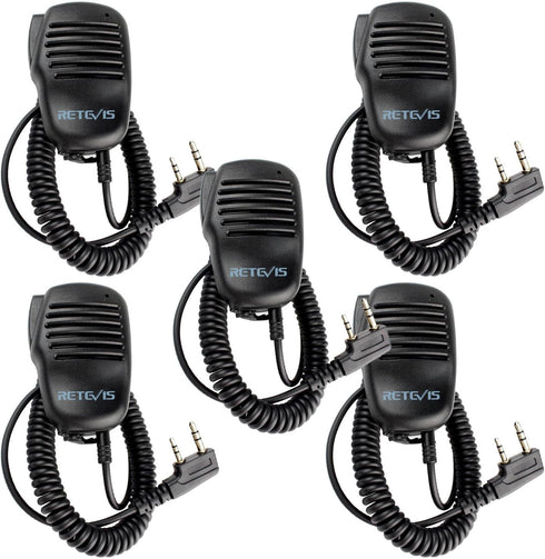 Retevis RB26 Walkie Talkie Speaker Mic,for RT68 RT22 H777S RT17 RT15, Compatible with BAOFENG UV-5R BF-F8HP UV-5G Plus Samcom FPCN30A pxton 2 Way ...