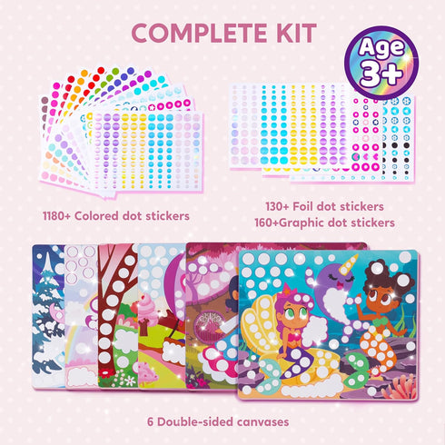 Klever Kits Dot Art Activity - No Mess Sticker Art for Kids, Scrapbooking Arts and Crafts Supplies, Birthday Gifts, Airplane Travel Toys for Boys ...