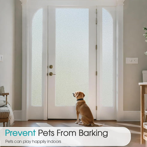 Coavas Window Privacy Film Frosted Glass Static Cling Heat Blocking Window Tint for Home Day and Night Sun Blocker Insulation Bathroom Door Decora...