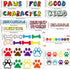 Paw Print Bulletin Board Set Classroom Decor Paw Print Cutouts Accents for Classroom Door Bulletin Board Border Wall Decoration Educational and Le...