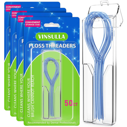 Floss Threaders for Braces, Bridges, and Implants (50 Count (Pack of 4))...