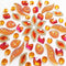 50PCS Special Effect Different Shapes Mirror AB Gems Sew On Rhinestones Faceted for Handicrafts Clothing Dress Decorations (Orange 1)...