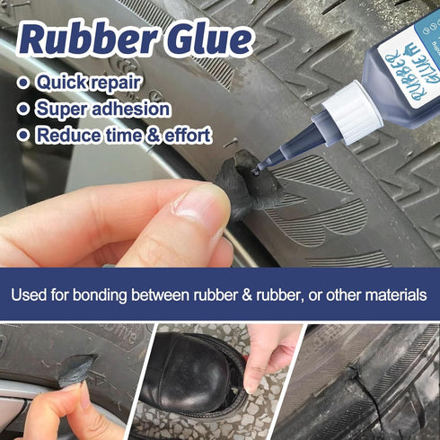 50g Rubber Glue, Glue for Rubber, Rubber Adhesive for Instant Bonding and Repairing Between Rubber and Rubber, Rubber and Other Materials, for Rub...