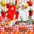3Pcs Chili Cook Off Tablecloth Party Decorations,87x51In Plastic Chili Tablecloths Table Covers for Mexican Chili Buffet Baby Shower Party Holiday...