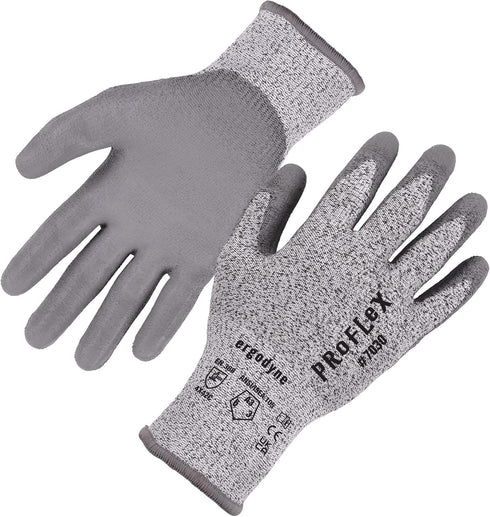 Ergodyne unisex adult Cut-resistant - A3, 13g ANSI A3 PU Coated CR Gloves, Gray, Extra Large US...