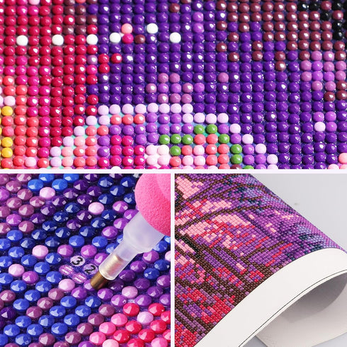 SENQAO Hummingbird Diamond Painting Kits for Adults, Flowers Full Drill Diamond Dots Paintings for Beginners, Round 5D Paint with Diamonds Picture...