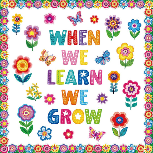 58 Spring Bulletin Boards - Floral Butterfly Plant Cutouts Spring Bulletin Board Decor Floral Bulletin Board Decor for Classroom Bulletin Boards H...