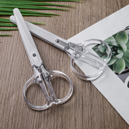 Koogel 3PCS Acrylic Scissors for Craft, Fabric Scissors Clear Craft Scissors Stainless Steel Scissors for Office Home School Sewing...