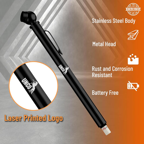 UNCO- Pencil Tire Pressure Gauge, 2 Pack, Black, Tire Gauges for Tire Pressure, Air Pressure Gauge for Tires, Air Gauge Tire Pressure, Car Tire Pr...