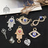 JIYIEW Evil Eye Bracelet Kit 4mm Glass Seed Beads Jewelry Making Kit with Evil Eye Beads, Evil Eye Charms, Clay Beads, Gold Spacer Beads and Elast...