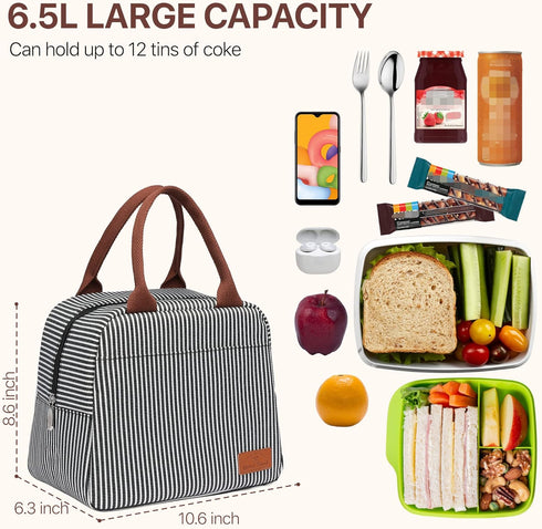 Bagseri Insulated Lunch Bag Women - Lunch Bag for Women Men Reusable Lunch Box Leakproof Thermal Cooler Sack Food Handbags Case High Capacity for ...
