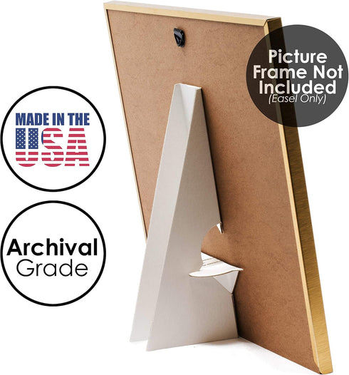 Lineco, Pack of 25, 7 Inch, White Easel Back Self Stick Double Wing, Archival Quality Acid-Free, for Picture Art Poster...