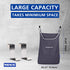 WENKO Laundry Hamper Bag Hanging, Over The Door Basket with Hooks, for Bathroom, Closet, Space Saving Storage, Wall mounted 3.94 x 20.47 x 31.89 i...