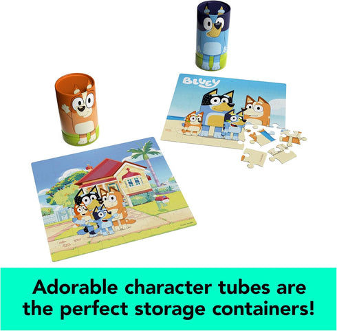Bluey 36-Piece Jigsaw Puzzles Two Pack Bundle with Easy Tube Storage, Bluey Birthday Party Supplies, Bluey Party Favors, Bluey Toys for Kids 3+...