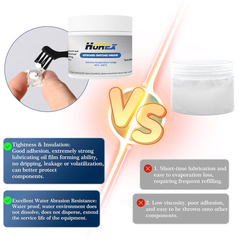 Horex keyboard Switch Silicone Grease 50g Mechanical Stabilizer keycaps Connectors Dielectric Lubricant DIY Kit Satellite Axis Accessories for Gam...
