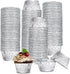Aluminum Foil Baking Cups, 200 Pack Disposable 3 Oz Ramekins Aluminum Cupcake Muffin Liners Silver Foil Baking Cups for Egg Tart, Baking, Cupcake,...