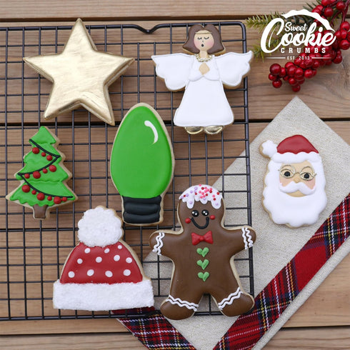 Christmas Light Bulb Cookie Cutter 3 Piece Set, Premium Food-Grade Stainless Steel, Dishwasher Safe (Light Bulb 3 Piece)...