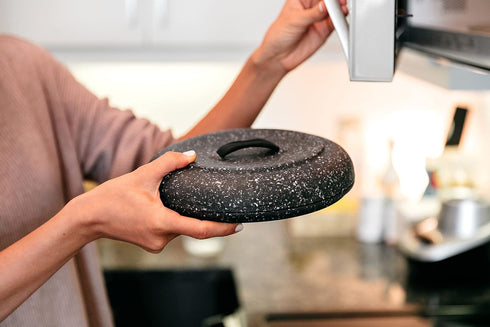 Dexas Microwavable XL Tortilla Warmer 9.5" Granite Pattern. Ideal for tortillas, breads, pancakes, pita bread, corn breads...