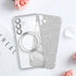 for Samsung Galaxy S24 5G Magnetic Case, Luxury Sparkle Glitter Case Cover Soft TPU Full Camera Lens Protection Bling Case Anti-Scratch Shockproof...