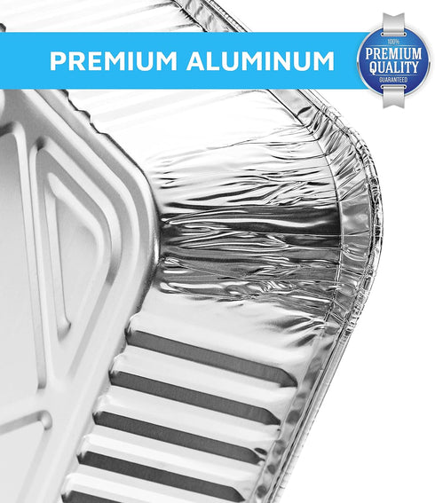 MontoPack Aluminum Foil Pans Half Size Roasting Chafing Pan | Bulk 10 Pack of 9x13 Tins for Cooking, Baking & Catering | Heavy Duty Disposable Coo...